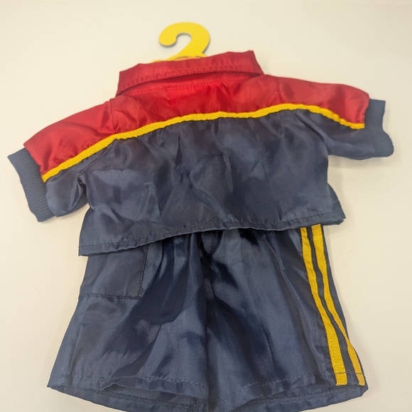 Vintage Build A Bear Navy and Red Jacket and Overalls Ski Outfit NWOT - Picture 2 of 12
